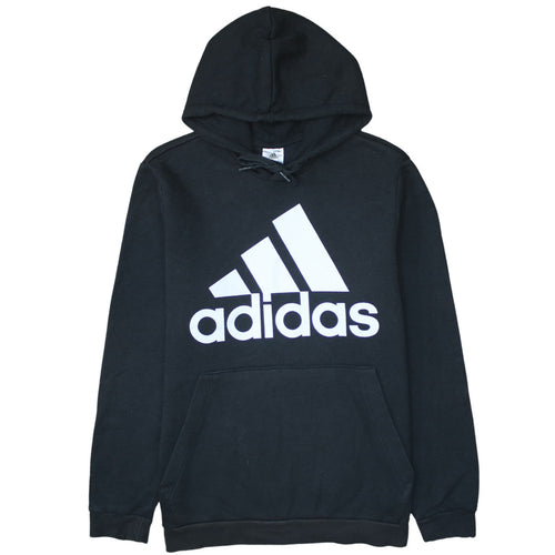 Adidas Men's Black Pullover Hoodie L Sports Fleece Sweatshirt