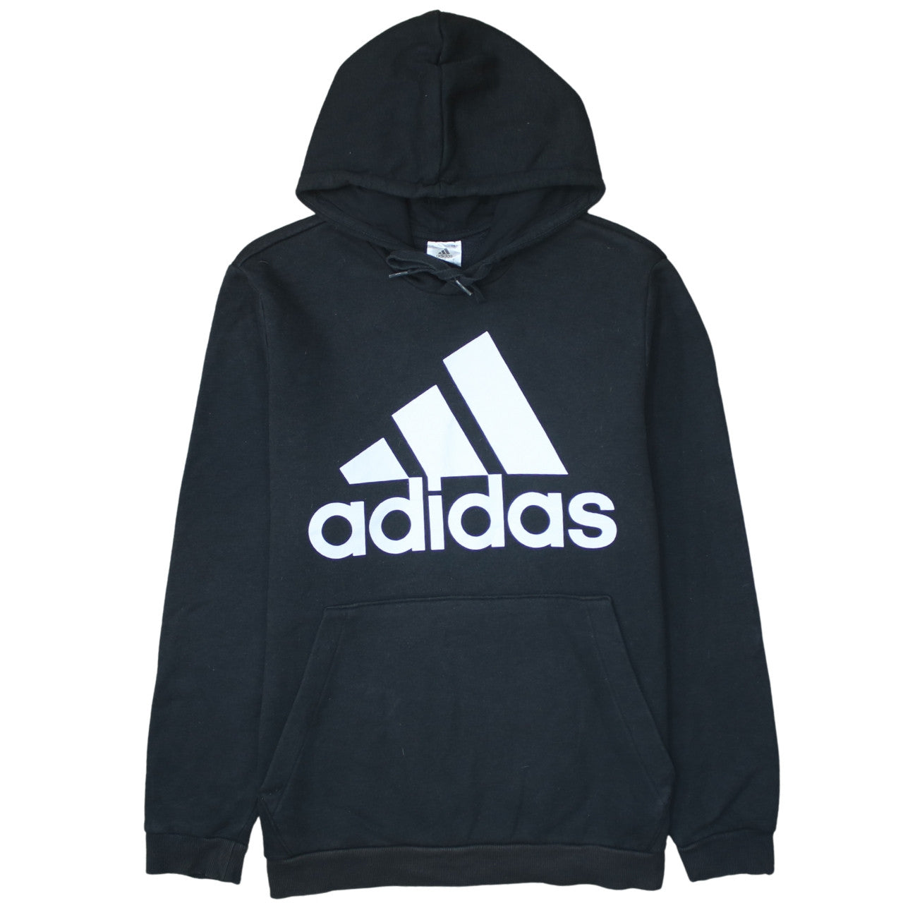 Adidas Men's Black Pullover Hoodie L Sports Fleece Sweatshirt