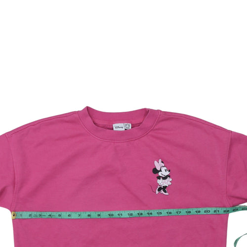 Disney Primark Womens Pink Minnie Mouse Pullover Sweatshirt Size S 10/12