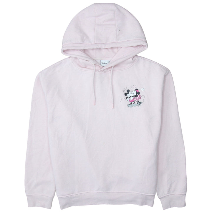 Disney Womens Pink Minnie Mouse Pullover Hoodie Size 12/14