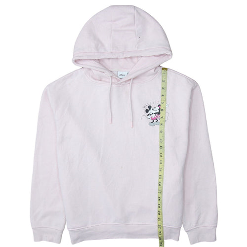 Disney Womens Pink Minnie Mouse Pullover Hoodie Size 12/14