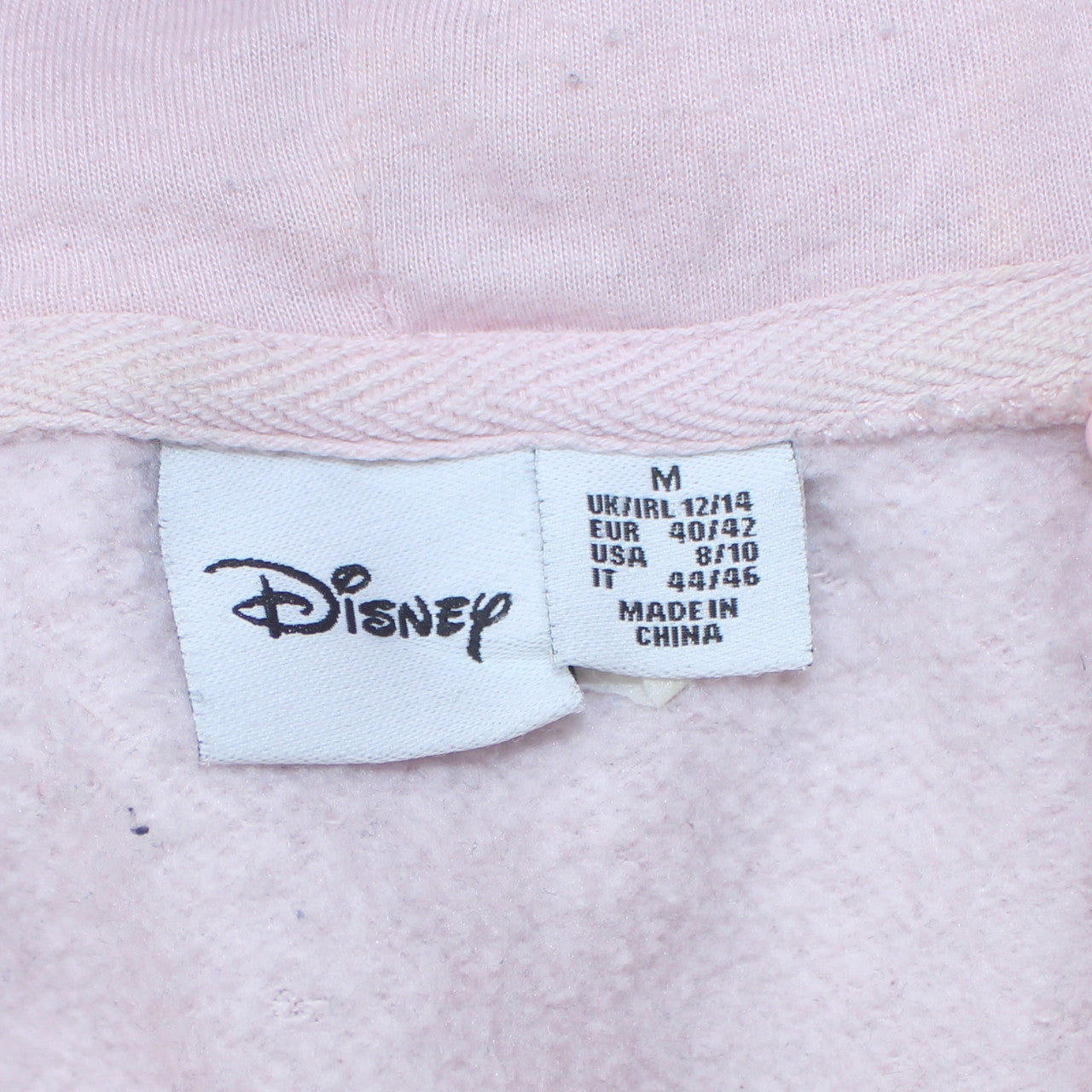 Disney Womens Pink Minnie Mouse Pullover Hoodie Size 12/14