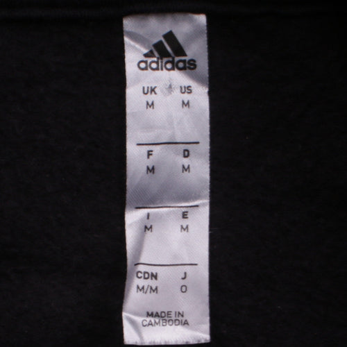 Adidas Men's Black Pullover Hoodie Size M Sports Fleece Jumper