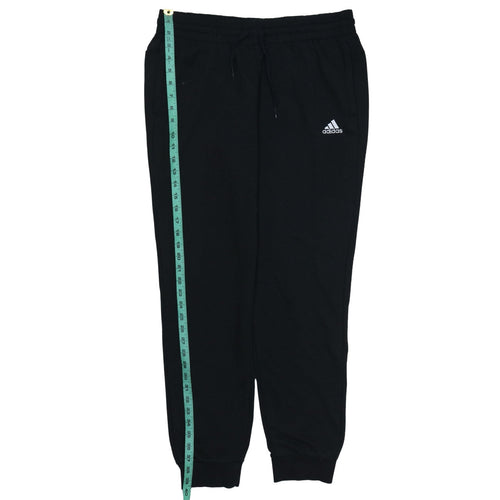 Adidas Women Black L 16-18 Jogger Sweatpants Elastic Waist Pockets