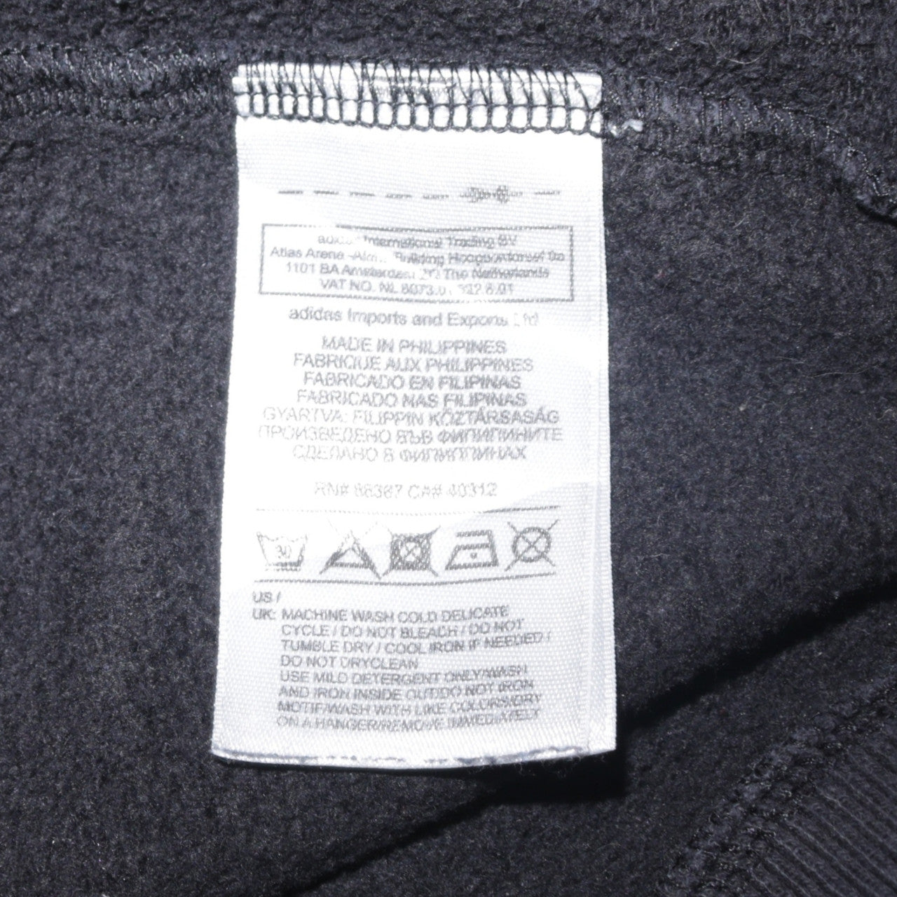 Adidas Men’s Black Pullover Hoodie Size L Trefoil Logo Fleece Sweatshirt