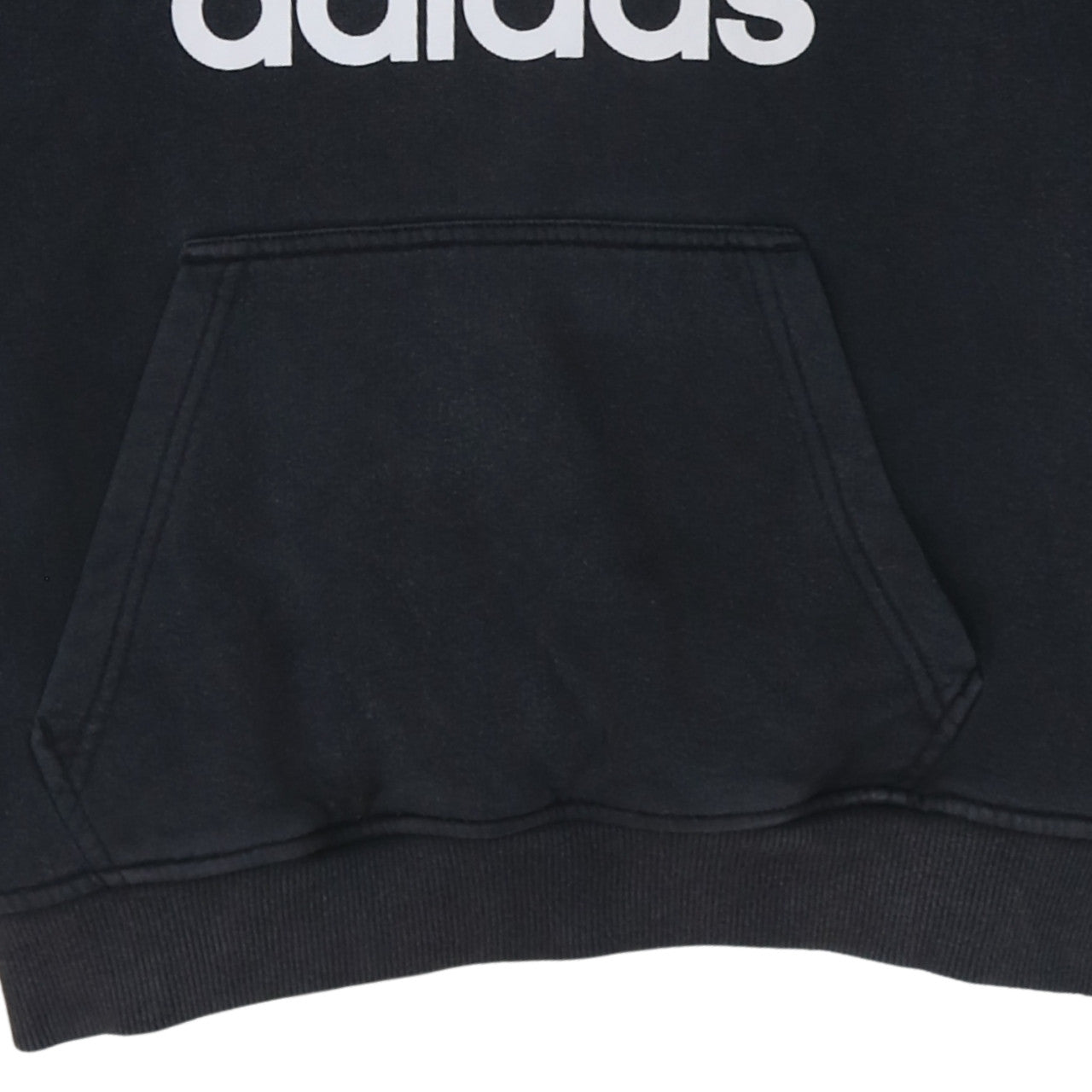 Adidas Men’s Black Pullover Hoodie Size L Trefoil Logo Fleece Sweatshirt