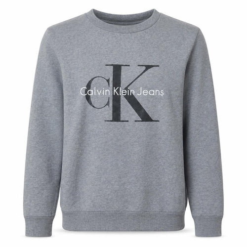 Calvin Klein Jeans Mens Grey XS Crew Neck Logo Sweatshirt