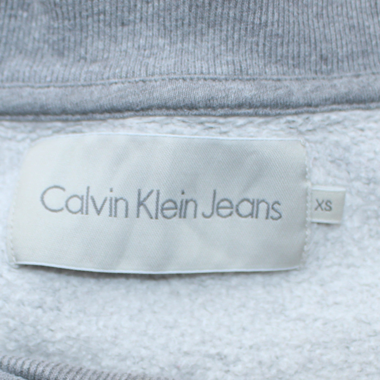 Calvin Klein Jeans Mens Grey XS Crew Neck Logo Sweatshirt