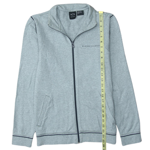 Armani Exchange Men's Grey Full Zip Cotton Sweatshirt M