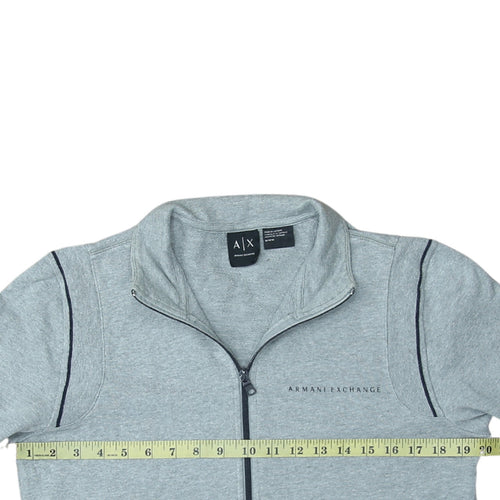 Armani Exchange Men's Grey Full Zip Cotton Sweatshirt M