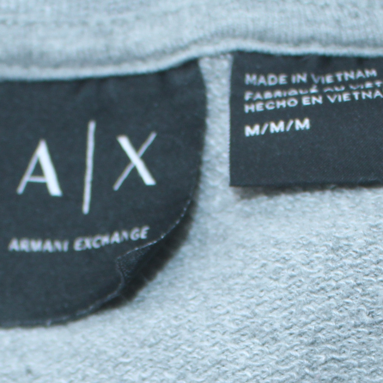 Armani Exchange Men's Grey Full Zip Cotton Sweatshirt M