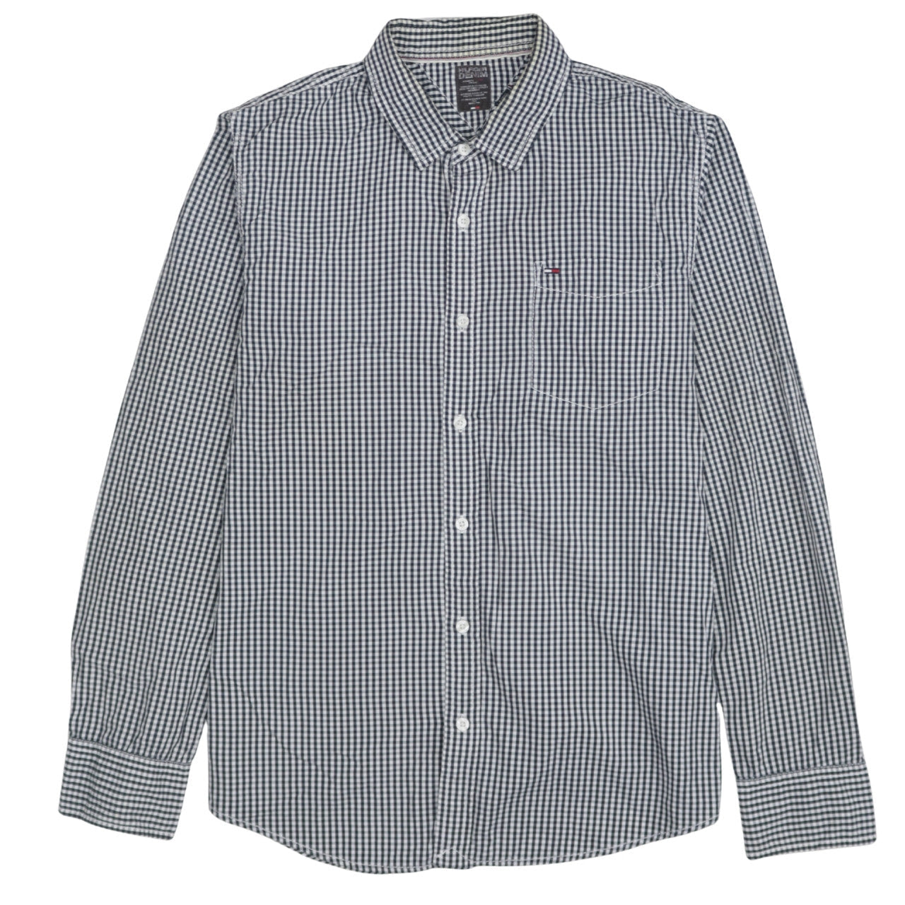 Tommy Hilfiger Men's Blue Check Button-Down Long Sleeve Shirt XL