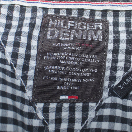 Tommy Hilfiger Men's Blue Check Button-Down Long Sleeve Shirt XL