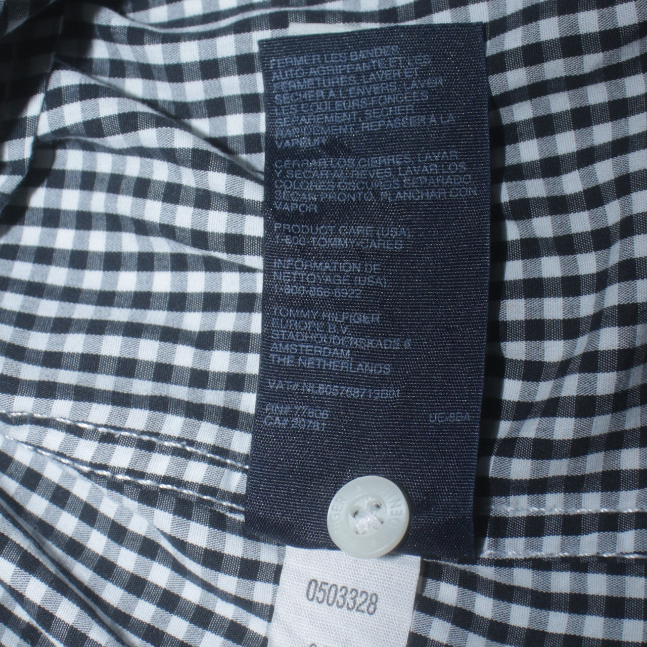 Tommy Hilfiger Men's Blue Check Button-Down Long Sleeve Shirt XL