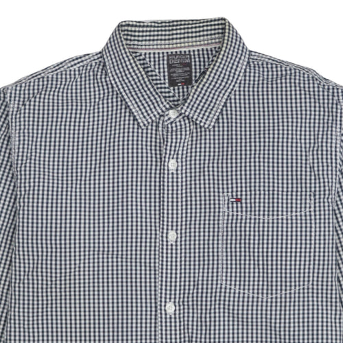 Tommy Hilfiger Men's Blue Check Button-Down Long Sleeve Shirt XL