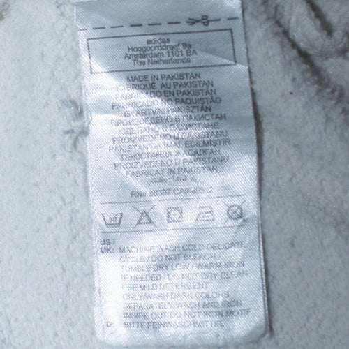 Adidas Men's White Trefoil Logo Pullover Sweatshirt L Fleece