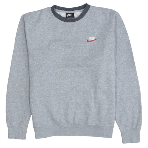 Nike Men's Grey Small Crew Neck Pullover Sweatshirt