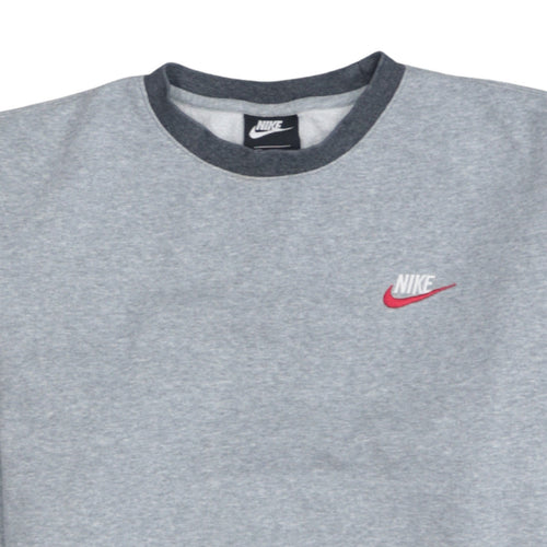 Nike Men's Grey Small Crew Neck Pullover Sweatshirt
