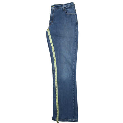 Levi's Women's Blue Straight Leg Stretch Denim Jeans Size 16