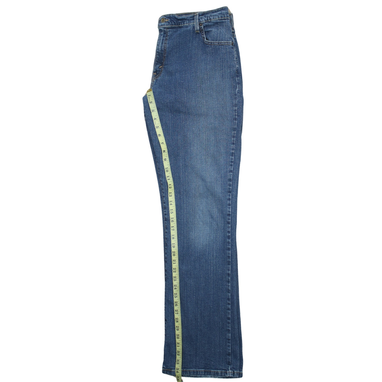 Levi's Women's Blue Straight Leg Stretch Denim Jeans Size 16