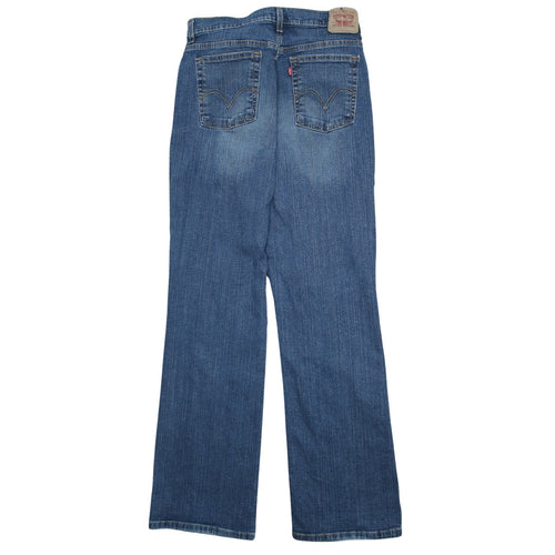 Levi's Women's Blue Straight Leg Stretch Denim Jeans Size 16