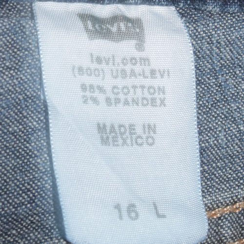Levi's Women's Blue Straight Leg Stretch Denim Jeans Size 16