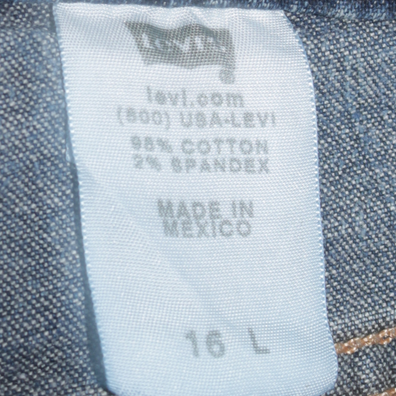 Levi's Women's Blue Straight Leg Stretch Denim Jeans Size 16