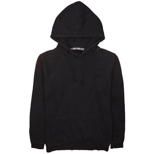 Fila Mens Black Pullover Hoodie XS Regular Fit Cotton Blend