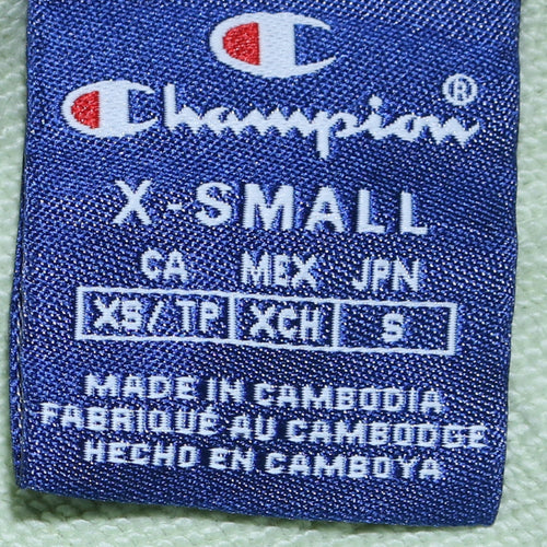 Champion Men's Beige XS Pullover Hoodie with Embroidered Logo