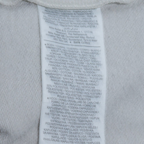 Nike Men's White Pullover Hoodie Size S Logo Fleece Sportswear