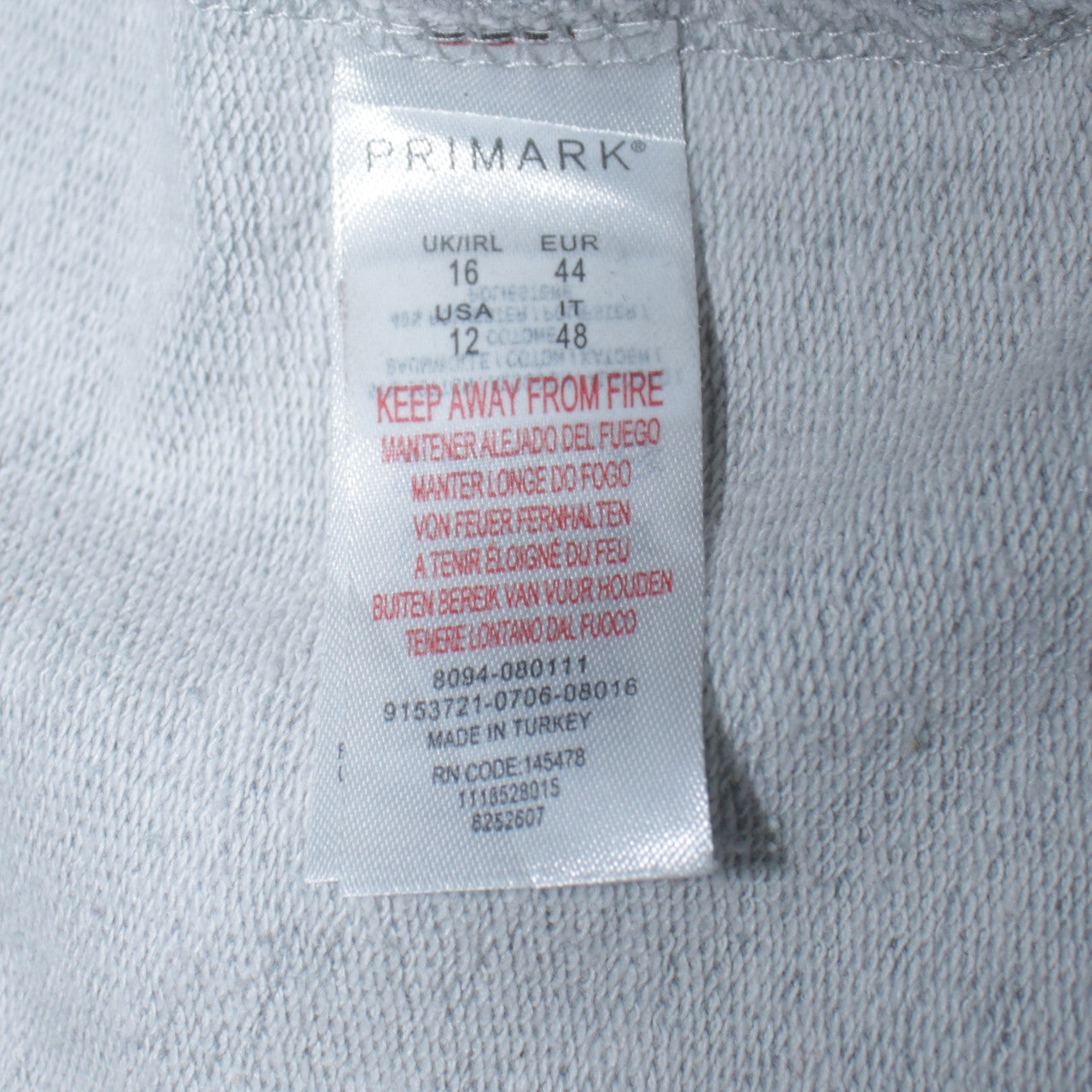 Primark Disney Womens Grey Mickey Mouse Sweatshirt UK 16