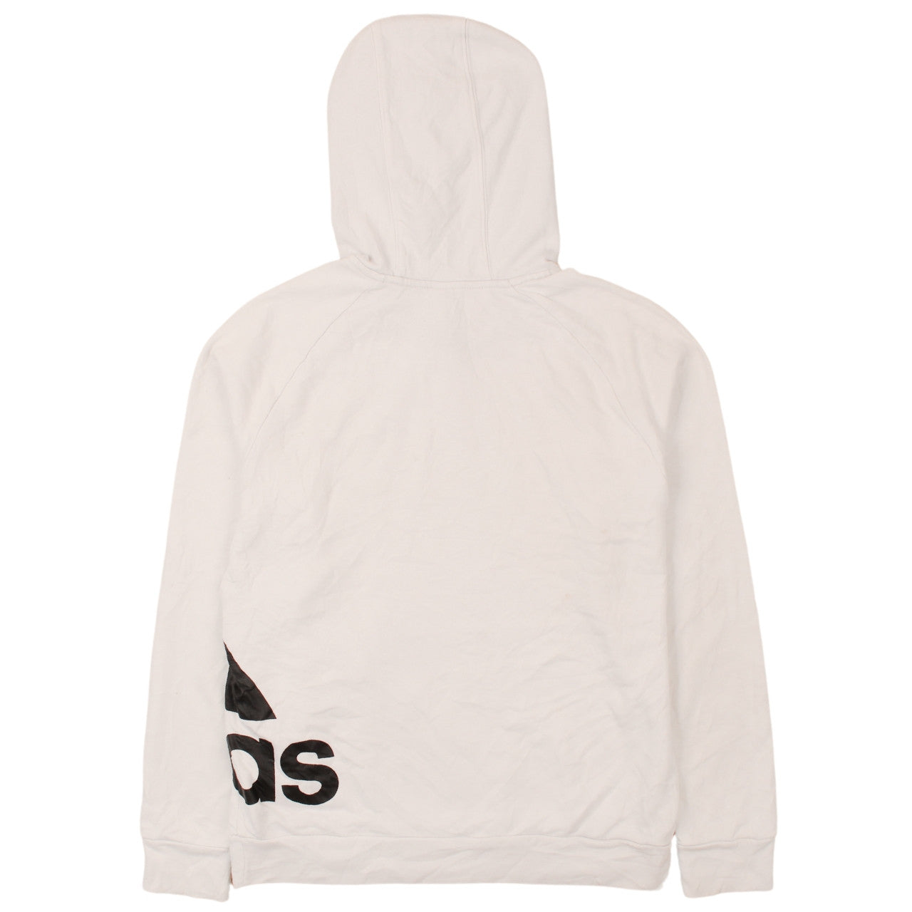 Adidas Boys White Pullover Hoodie Size 13-14 Years Graphic Print