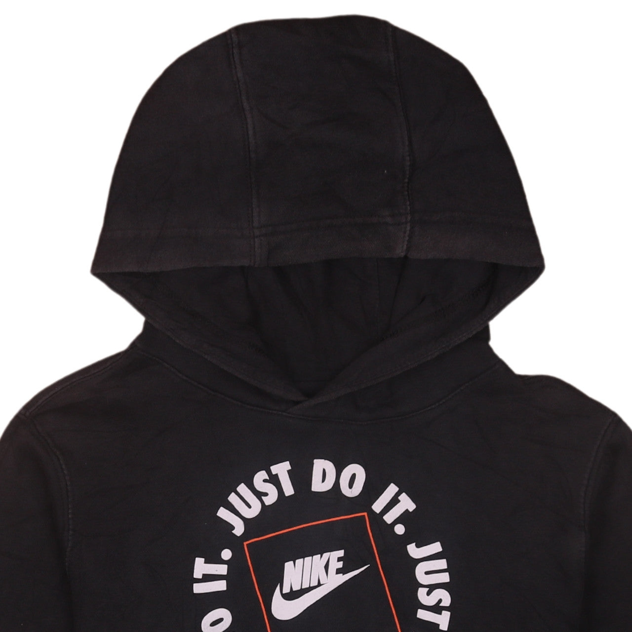 Nike Boys Black XL Pullover Hoodie Just Do It Graphic Sweatshirt