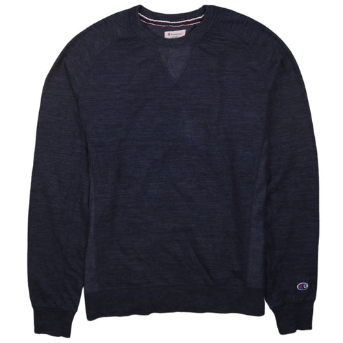 Champion Men's Blue Small Crew Neck Pullover Sweatshirt