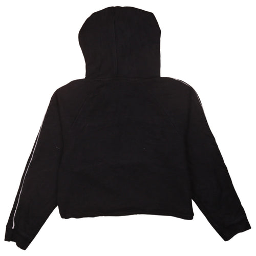 Levi's Women Black Small Hoodie Cropped Pullover Logo Hooded Sweatshirt