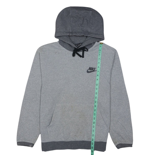 Nike Men’s Grey Pullover Hoodie Size M Sports Fleece Sweatshirt