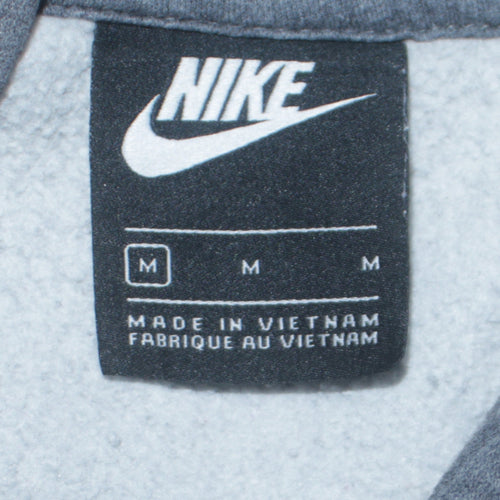 Nike Men’s Grey Pullover Hoodie Size M Sports Fleece Sweatshirt