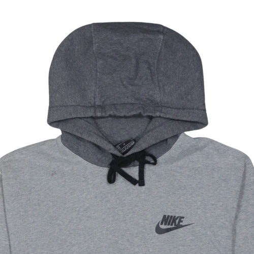 Nike Men’s Grey Pullover Hoodie Size M Sports Fleece Sweatshirt