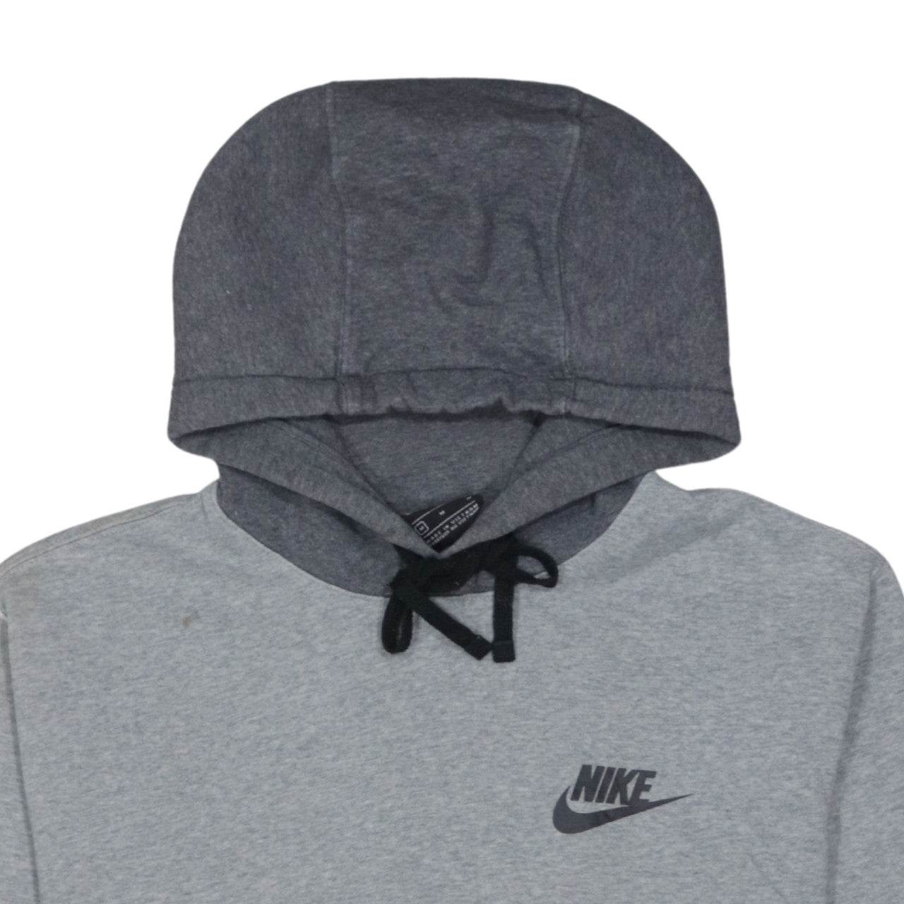 Nike Men’s Grey Pullover Hoodie Size M Sports Fleece Sweatshirt