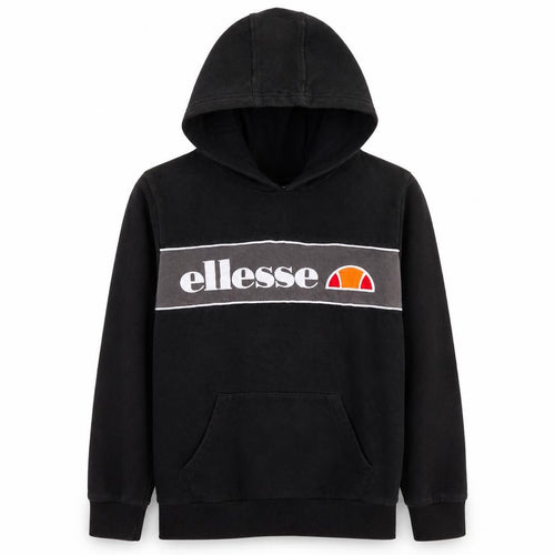 Ellesse Boys Black Pullover Hoodie Size 12-13 Years Logo Graphic Hooded Sweatshirt