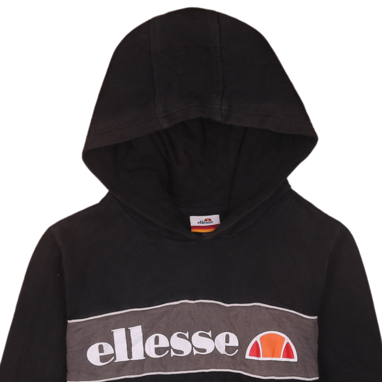 Ellesse Boys Black Pullover Hoodie Size 12-13 Years Logo Graphic Hooded Sweatshirt