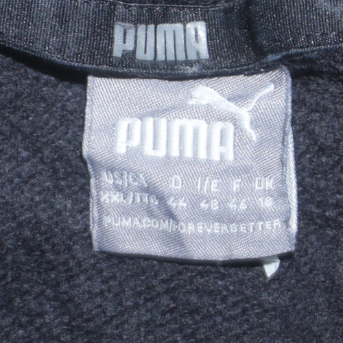 Puma Womens Black Pullover Hoodie Sweatshirt Size L Logo Print