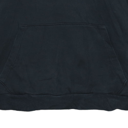 Puma Womens Black Pullover Hoodie Sweatshirt Size L Logo Print