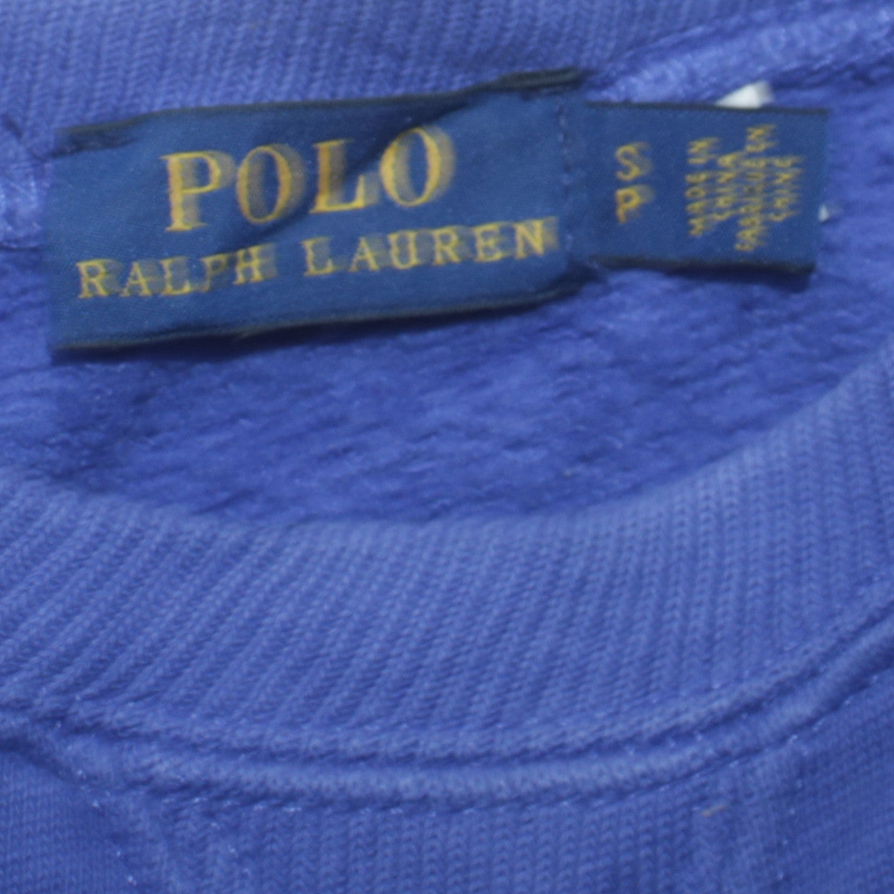 Polo Ralph Lauren Women's Blue Crew Neck Cotton Sweatshirt Size S