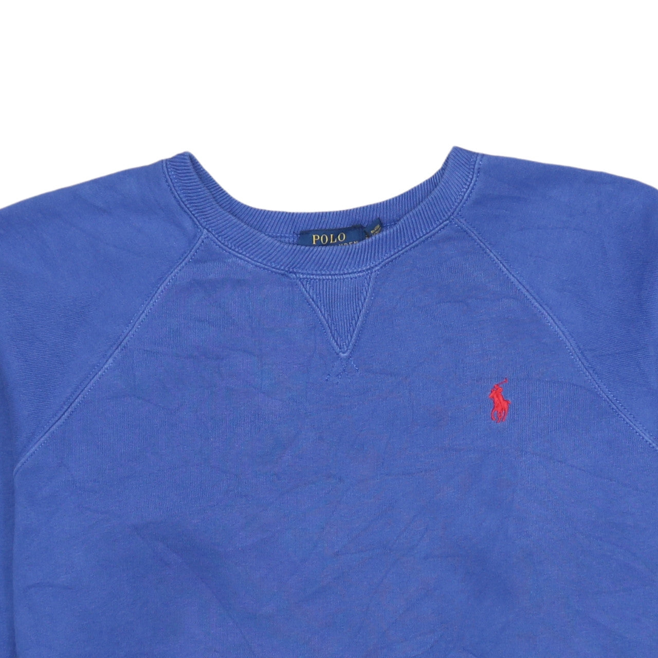 Polo Ralph Lauren Women's Blue Crew Neck Cotton Sweatshirt Size S