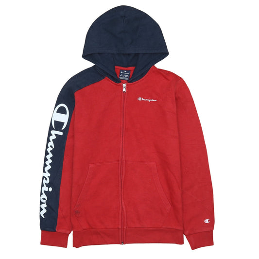 Champion Boys Red & Navy Full Zip Hoodie Size 13-14 Years