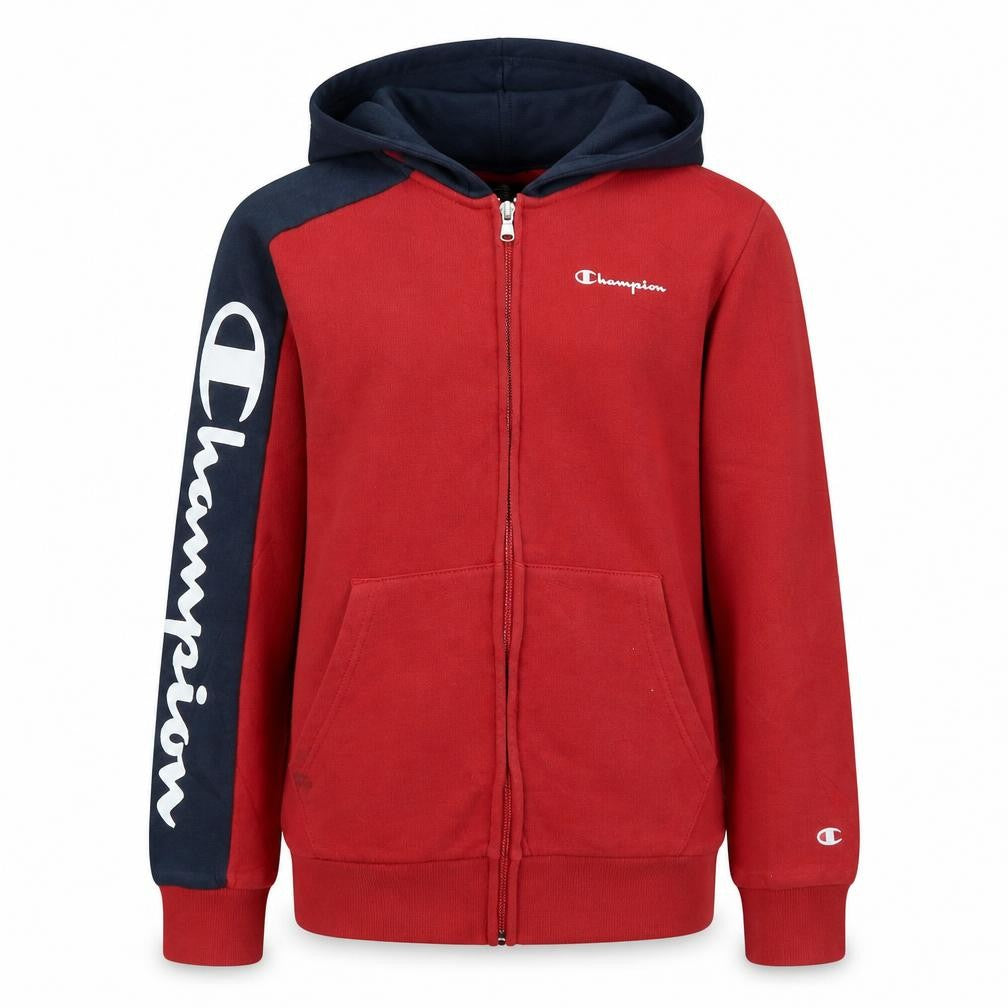 Champion Boys Red & Navy Full Zip Hoodie Size 13-14 Years