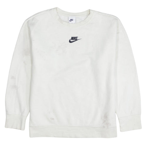 Nike Boys White Pullover Crew Neck Fleece Sweatshirt XL