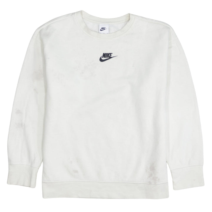 Nike Boys White Pullover Crew Neck Fleece Sweatshirt XL