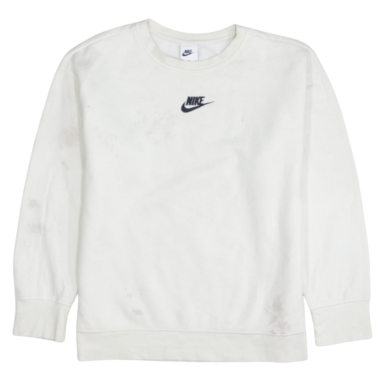 Nike Boys White Pullover Crew Neck Fleece Sweatshirt XL